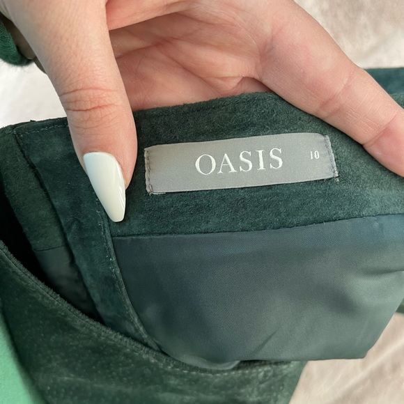 Oasis leather skirt Sz 10 - Picture 3 of 4